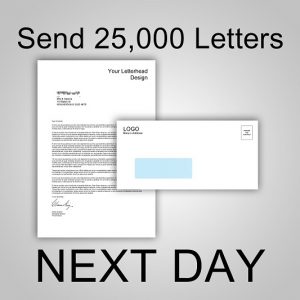 Send 25,000 Letters NEXT DAY